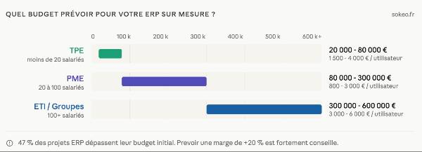 Schéma: quel budget prévoir pour un erp sur-mesure